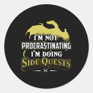 Ik treuzel niet dat ik nevenquests doe RPG Ronde Sticker