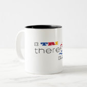 Ik Tri daarom ben ik cool triatlon Tweekleurige Koffiemok (Voorkant links)