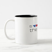 Ik Tri daarom ben ik cool triatlon Tweekleurige Koffiemok (Links)