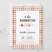 IK TROUW BBQ Barbecue Bruiloft Shower Uitnodiging (Voorkant)