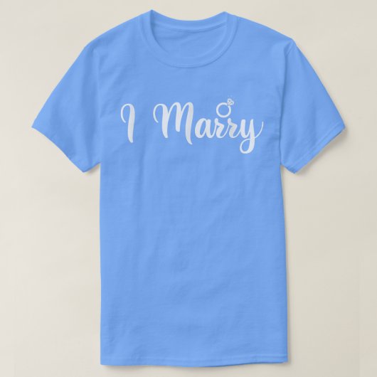 Ik trouw, Bruid, Bruidegom, Trouwen, Bruiloft, Tro T-shirt (Design voorkant)