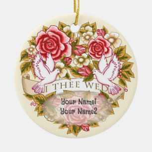 Ik trouw met jou trouwornament keramisch ornament
