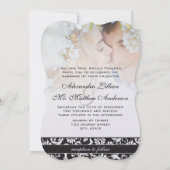 Ik trouw met mijn beste vriendinnetfoto Damask Wed Kaart (Achterkant)