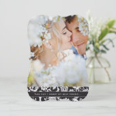 Ik trouw met mijn beste vriendinnetfoto Damask Wed Kaart (Staand voorkant)