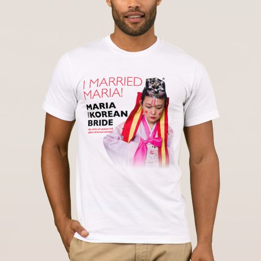 Ik trouwde met Maria mannen t-shirt (Voorkant)