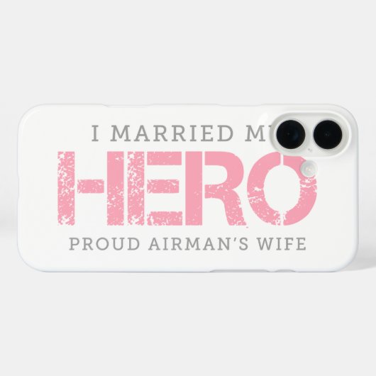 Ik trouwde met mijn Hero - Airman's vrouw Case-Mate iPhone Case (Achterkant (horizontaal))