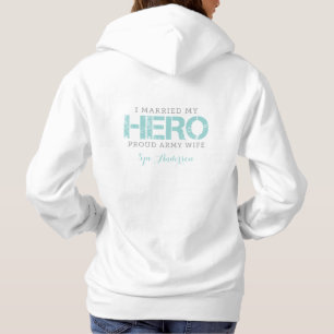 Ik trouwde met mijn Hero - Legervrouw Hoodie