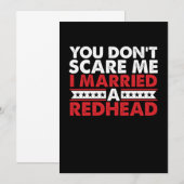 Ik trouwde met Redhead Wife Husband Ginger Red Hai Kaart (Voorkant / Achterkant)