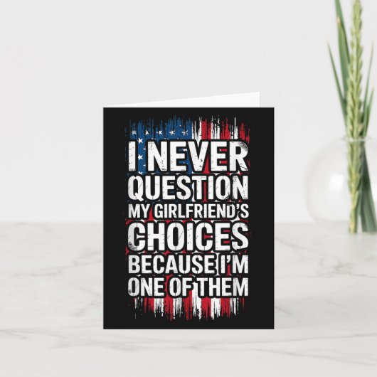 Ik twijfel nooit aan de keuzes van mijn Vriendin v Kaart (Voorkant)