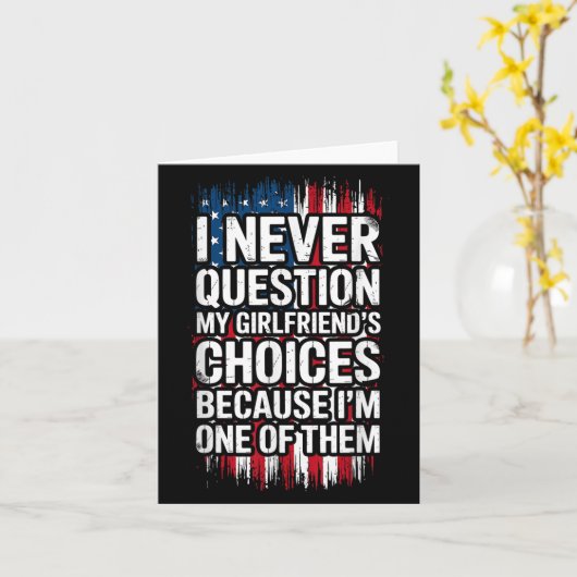 Ik twijfel nooit aan de keuzes van mijn Vriendin v Kaart (Gele Bloem)