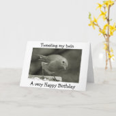 IK TWITTER MIJN TWEELINGBROERTJE OP GELUKKIGE VERJ KAART (Gele Bloem)