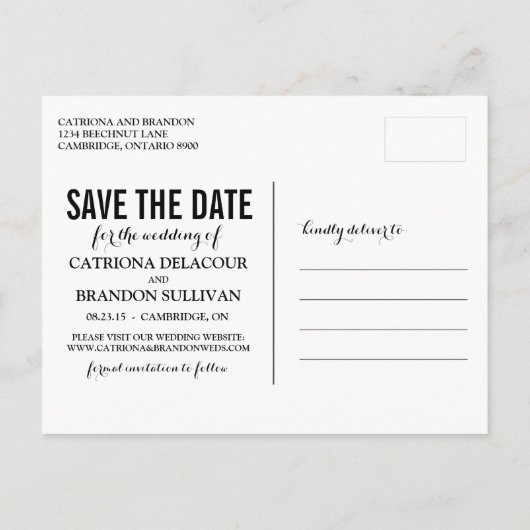 Ik & u het Hart van het Diagram van het Venn spare Aankondigingskaart (Achterkant)