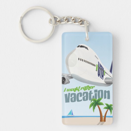 Ik Vakantie Liefst Sleutelhanger Van Een Vliegtuig (Voorkant)