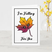 Ik val voor je aan. | Romantische vlooienparen Kaart (Gele Bloem)