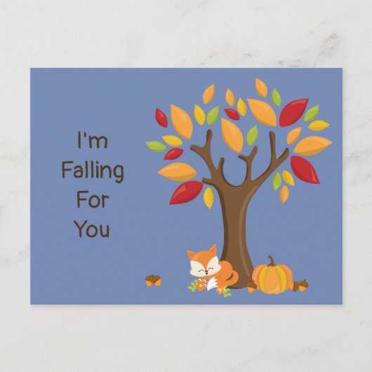 Ik val voor u de Boom van de Herfst Briefkaart (Voorkant)
