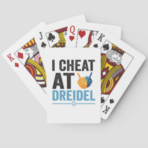 Ik valsspel bij Dreidel Grappig Joods Spel Vakanti Pokerkaarten