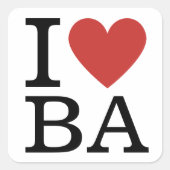 Ik ❤️ van BA Sticker - Business Analytics Dept. (Voorkant)
