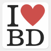 Ik ❤️ van BD - Business Development Dept. Sticker (Voorkant)