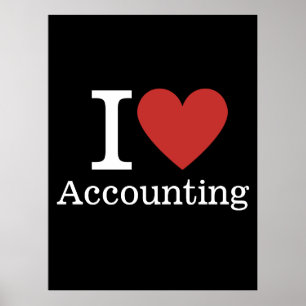Ik ❤️ van Boekhouding POSTER - Boekhouding afdelin