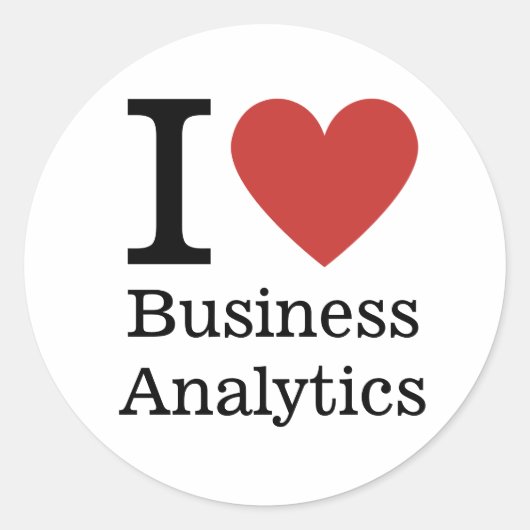 Ik ❤️ van Business Analytics STICKER (Voorkant)