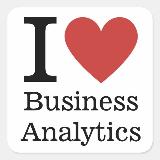 Ik ❤️ van Business Analytics STICKER (Voorkant)