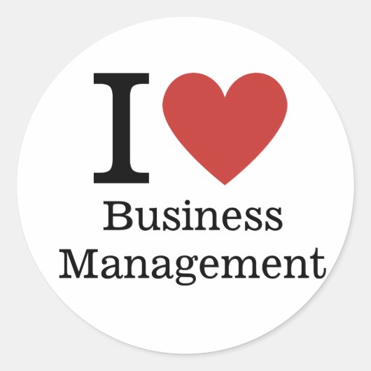 Ik ❤️ van Business Management STICKER (Voorkant)