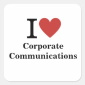 Ik ❤️ van Corporate Communications STICKER (Voorkant)
