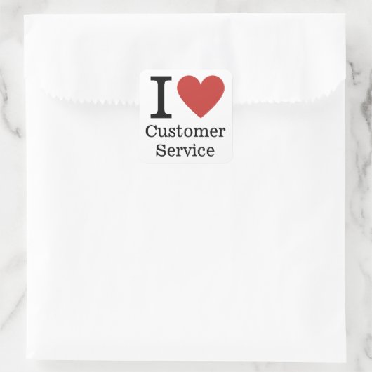 Ik ❤️ van Customer Service STICKER (Tas)