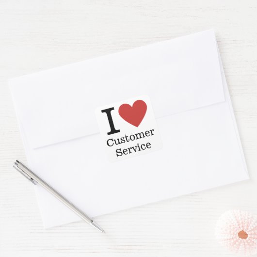 Ik ❤️ van Customer Service STICKER (Envelop)