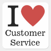 Ik ❤️ van Customer Service STICKER (Voorkant)