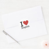 Ik ❤️ van Engelse STICKER (Envelop)
