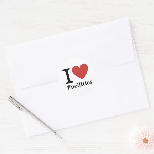 Ik ❤️ van Faciliteiten STICKER (Envelop)