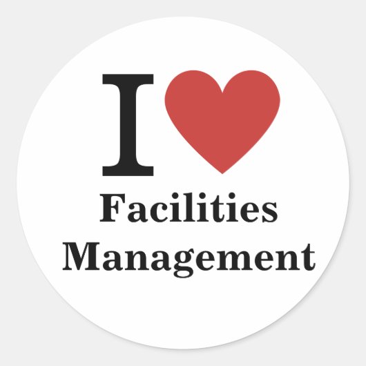 Ik ❤️ van Facilities Management STICKER (Voorkant)