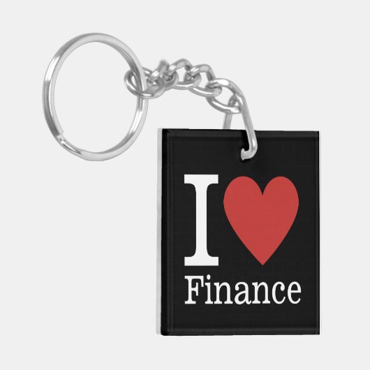 Ik ❤️ van Financiën - Finance Department - Sleutel Sleutelhanger (Voorkant Links)