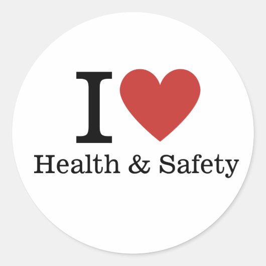 Ik ❤️ van Health & Safety STICKER (Voorkant)