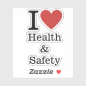 Ik ❤️ van Health & Safety STICKER (Vel)