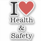 Ik ❤️ van Health & Safety STICKER (Voorkant)