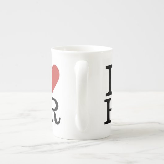 Ik ❤️ van HR Bone China Mok - voor HR Dept. Person (Achterkant)