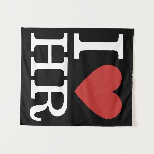 Ik ❤️ van HR - HR-afdeling - Tapestry Wandkleed (Voorkant (horizontaal))