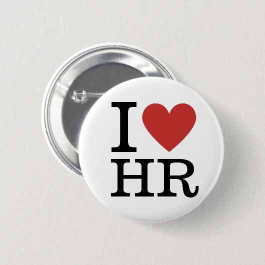 Ik ❤️ van HR (HR Dep.)  Ronde Button 5,7 Cm (Voorkant /achterkant)