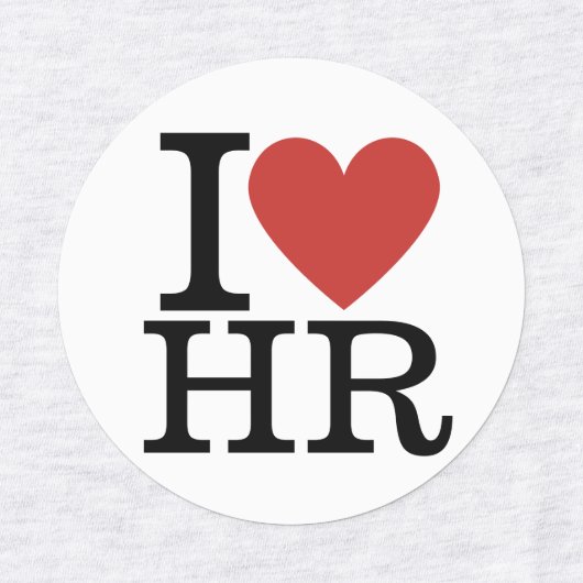 Ik ❤️ van HR (HR Dept.) Labels (Design 1)