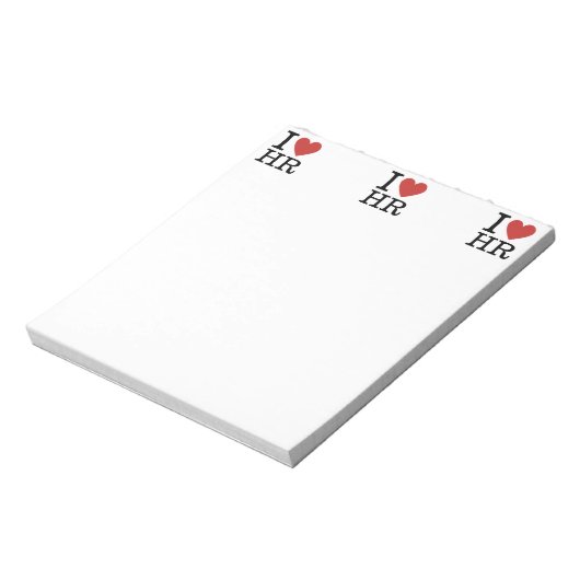Ik ❤️ van HR (HR Dept.) Notitieblok (Linkerzijde)