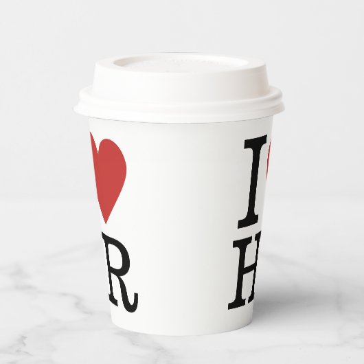 Ik ❤️ van HR - HR Dept. - Papieren Bekers (Links)