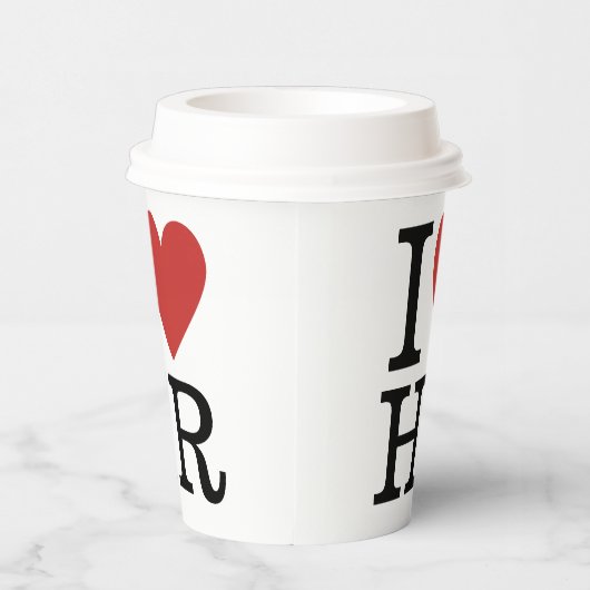 Ik ❤️ van HR - HR Dept. - Papieren Bekers (Rechts)