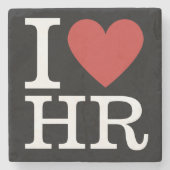 Ik ❤️ van HR - HR Dept./Personeel - Stenen Onderzetter (Voorkant)
