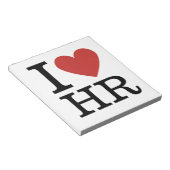 Ik ❤️ van HR - Human Resources Department Notitieblok (Schuin)