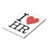 Ik ❤️ van HR - Human Resources Department Notitieblok (Linkerzijde)