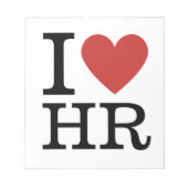 Ik ❤️ van HR - Human Resources Department Notitieblok (Voorkant)