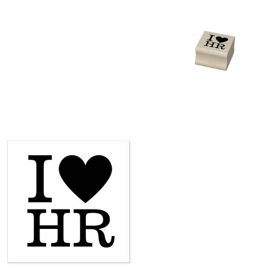 Ik ❤️ van HR - Human Resources Department Rubberstempel (Gestempeld)