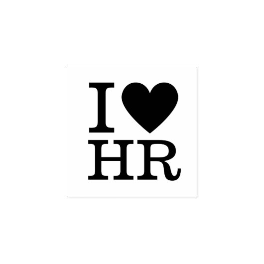 Ik ❤️ van HR - Human Resources Department Rubberstempel (Afrduk)